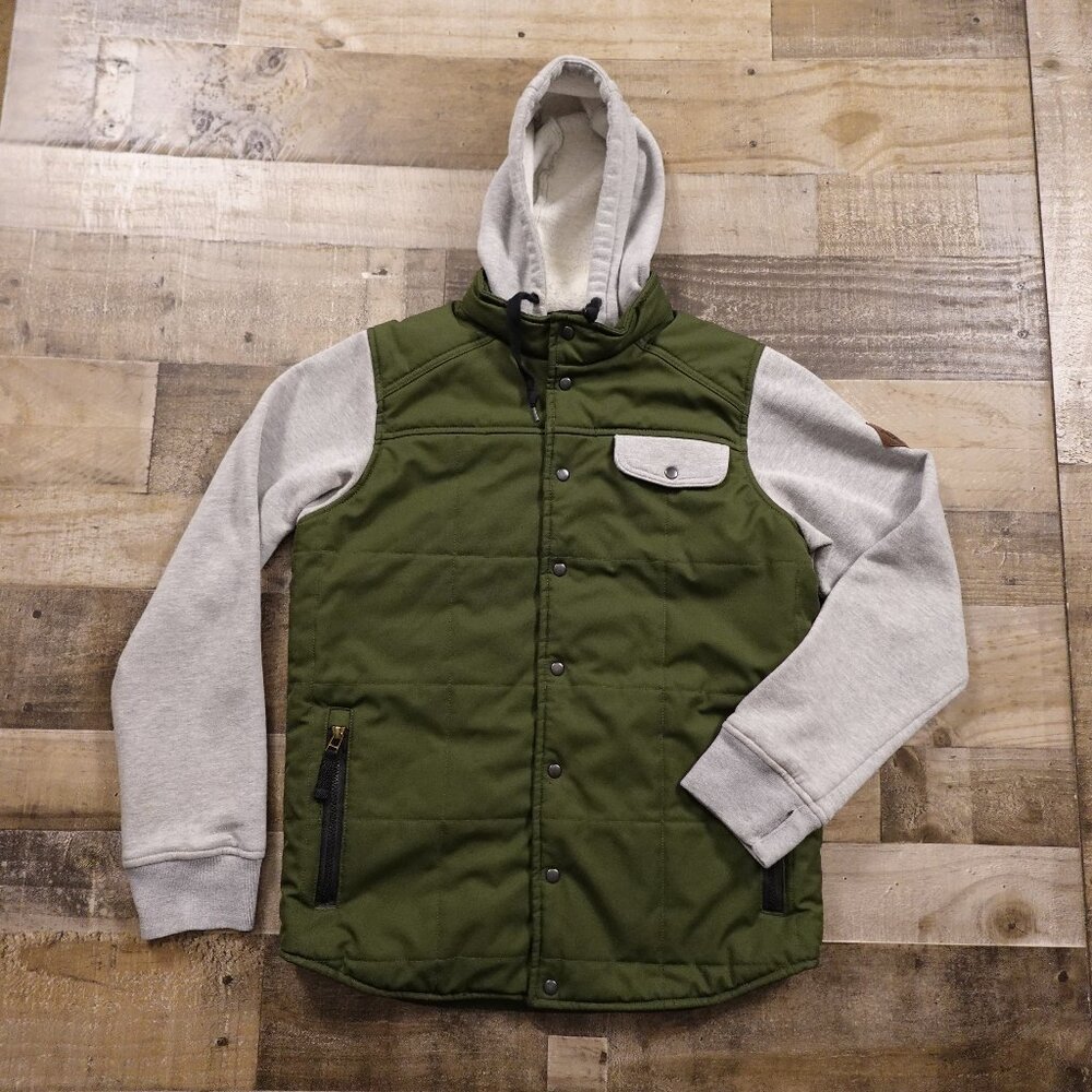 686 Parklan‎ Bedwin Insulated Jacket Men’s Small Green Hooded Snow Streetwear